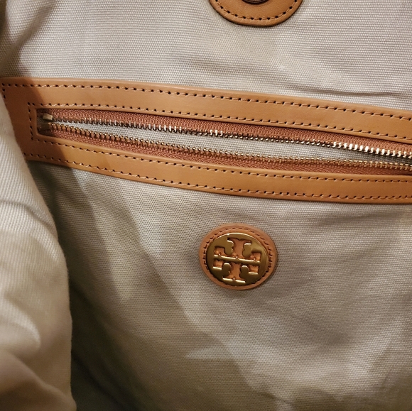 Tory Burch Red Crossbody Drawstring Nylon Tote - Picture 8 of 11